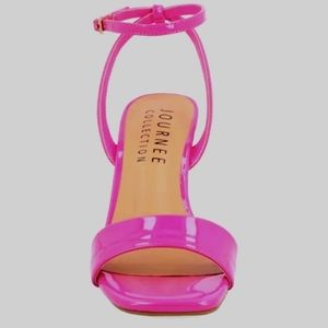JOURNEE COLLECTION PINK "KONNA TRU COMFORT FOAM" WEDGE HEEL  SANDALS SIZE 9